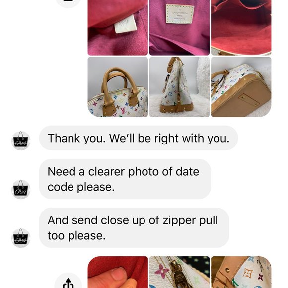 ❌SOLD❌Louis Vuitton White Multicolore Alma GM bag - Picture 10 of 12